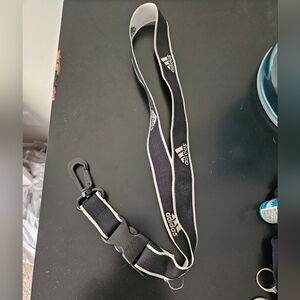 Adidas Black and White Lanyard